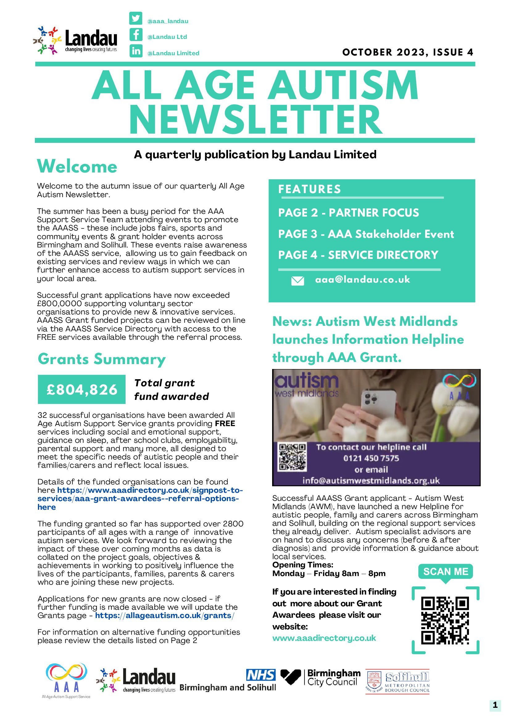 All Age Autism Newsletter 